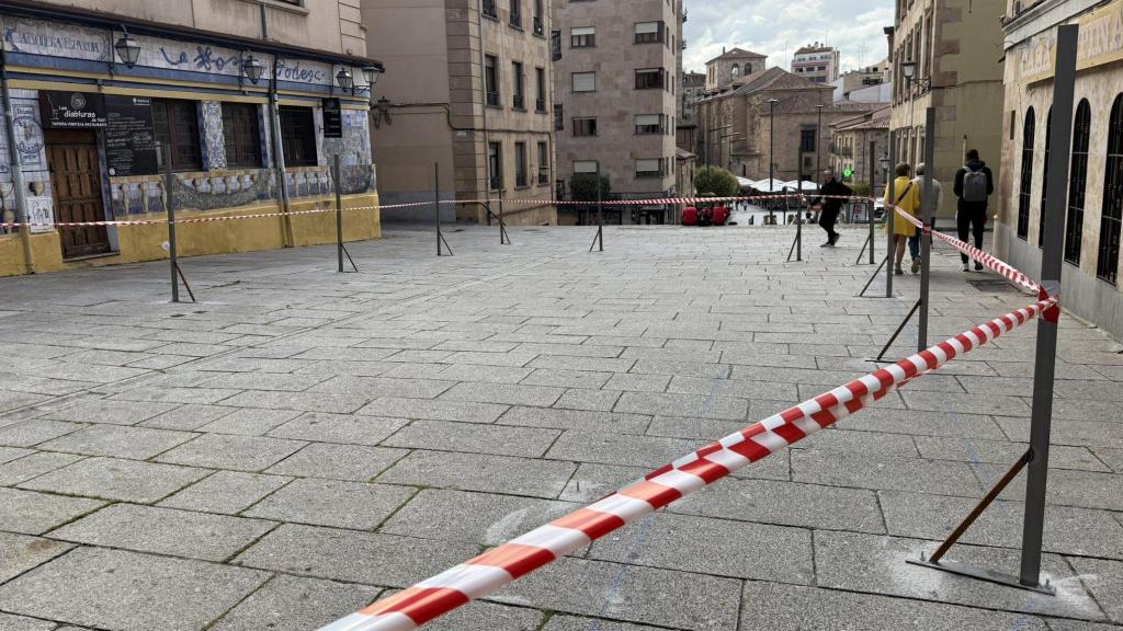 Inicio de las obras en las escaleras de 'La Riojana' de Gran Vía