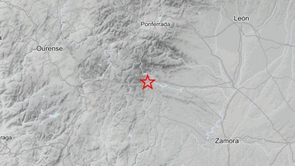 Imagen del mapa donde se produjo en terremoto