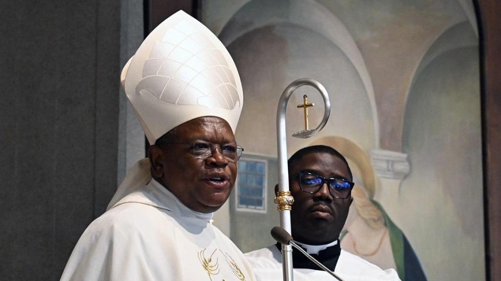 El cardena elector Fridolin Ambongo Besungu, de los capuchinos, en Roma.