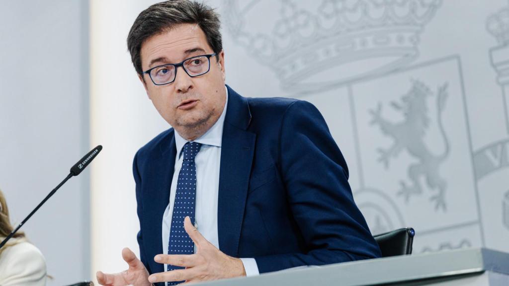 El ministro para la Transformación Digital y de la Función Pública, Óscar López, durante una rueda de prensa posterior a la reunión del Consejo de Ministros.