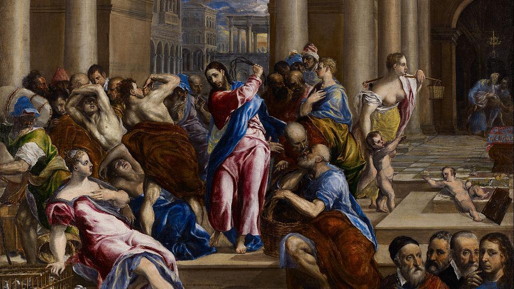 'Expulsión de los mercaderes del Templo' (El Greco, 1570). Foto: Wikimedia Commons