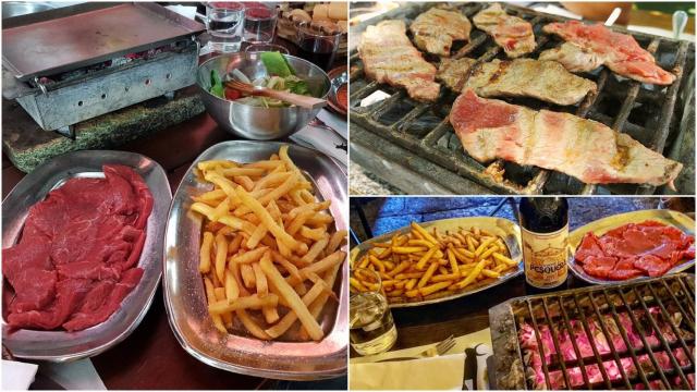 Platos del restaurante La Vaquería de Collado Villalba, en Madrid.