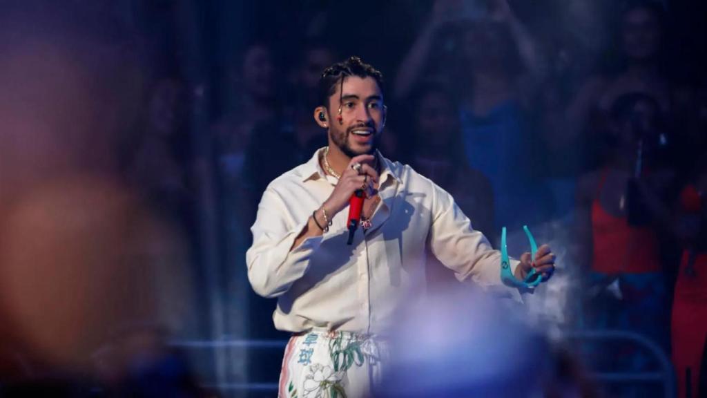 Bad Bunny en uno de sus conciertos.
