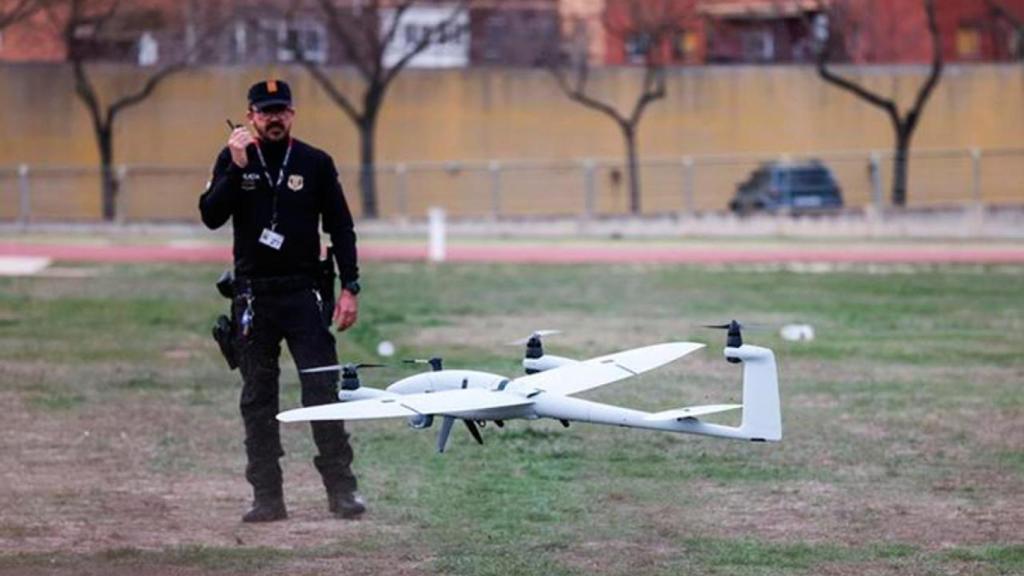 Dron de ala fija, con mayor autonomía, de los Mossos d'Esquadra
