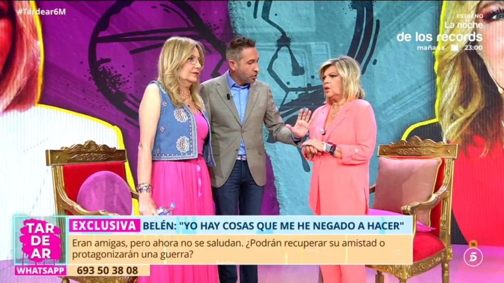 Frank Blanco, obligado a interrumpir el reencuentro de Terelu y Belén, en 'Tardear'