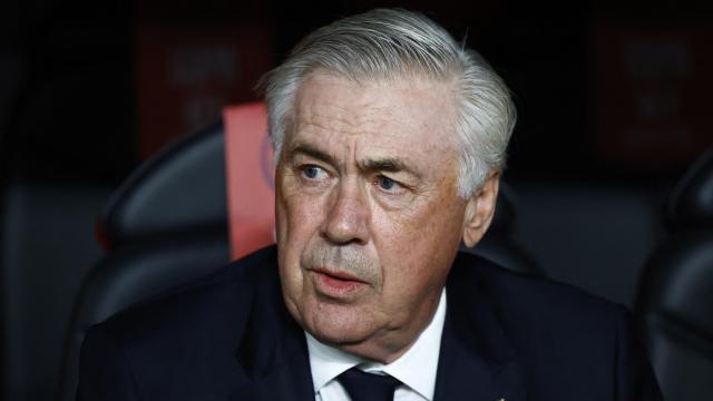 Ancelotti en el banquillo del Real Madrid en la final de la Copa del Rey.