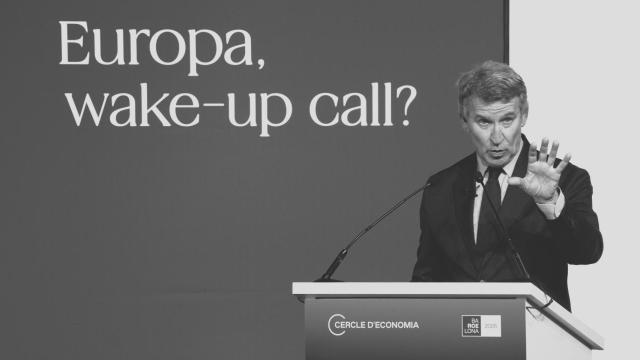 Feijóo, este martes en Barcelona.