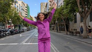 Adriana Vico, en la Rambla de Alicante este martes.