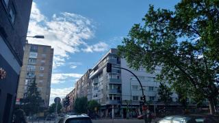 Uno de los semáforos apagados en La Rondilla, este martes