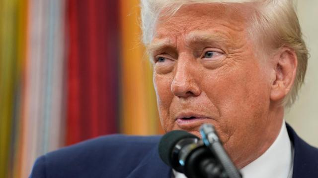 El presidente de EEUU, Donald Trump, este martes en en Despacho Oval de la Casa Blanca.