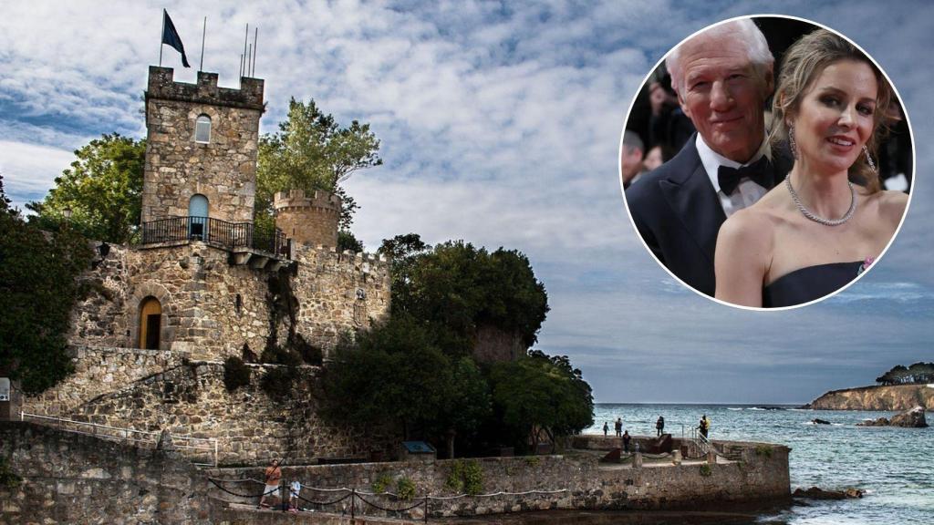 Fotomontaje de BLUPER con el Castillo de Santa Cruz, Richard Gere y Alejandra Silva.