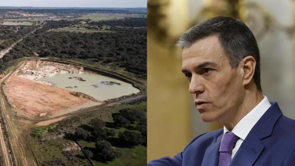 Mina de Retortillo en Salamanca y Pedro Sánchez esta mañana en el Congreso
