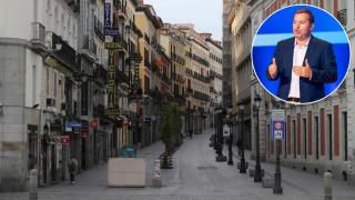 Pau Antó, inversor inmobiliario, y una calle de Madrid.