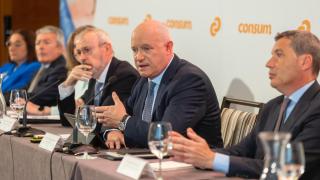 Antonio Rodríguez, director general de Consum, en la presentación de resultados del ejercicio 2024. EE