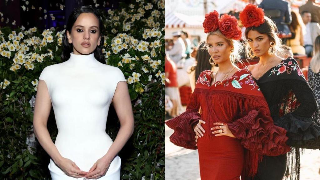 Rosalía en la MET gala y la influencer Marta Lozano con una amiga en la feria de Sevilla.