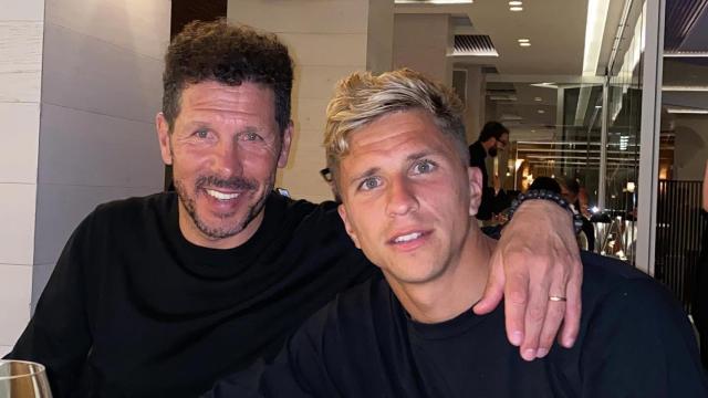 Gianluca y Diego Simeone, en una imagen de sus redes sociales.