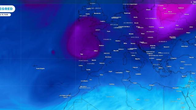 La masa de aire frío en altura que evolucionará previsiblemente a DANA el sábado. Meteored.