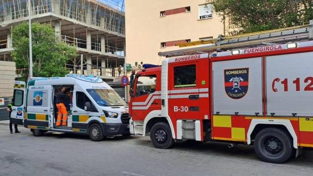 Una imagen de los bomberos en la zona.