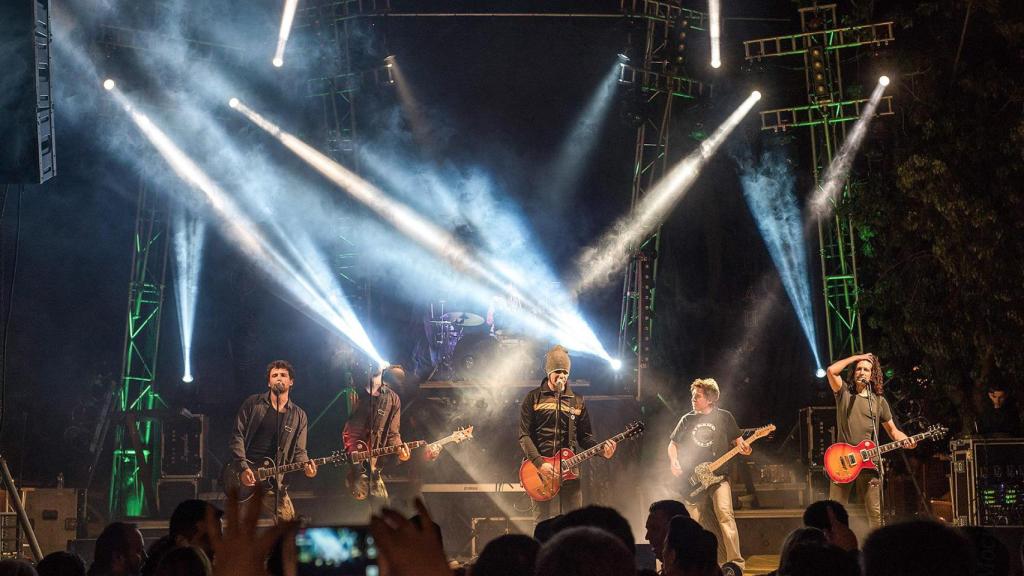 Una de las actuaciones del grupo, en su gira.