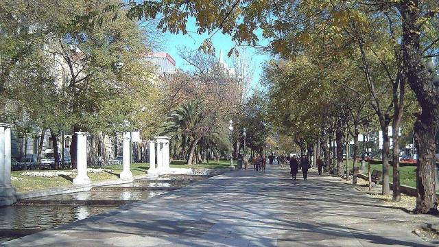 Paseo de Recoletos de Madrid.