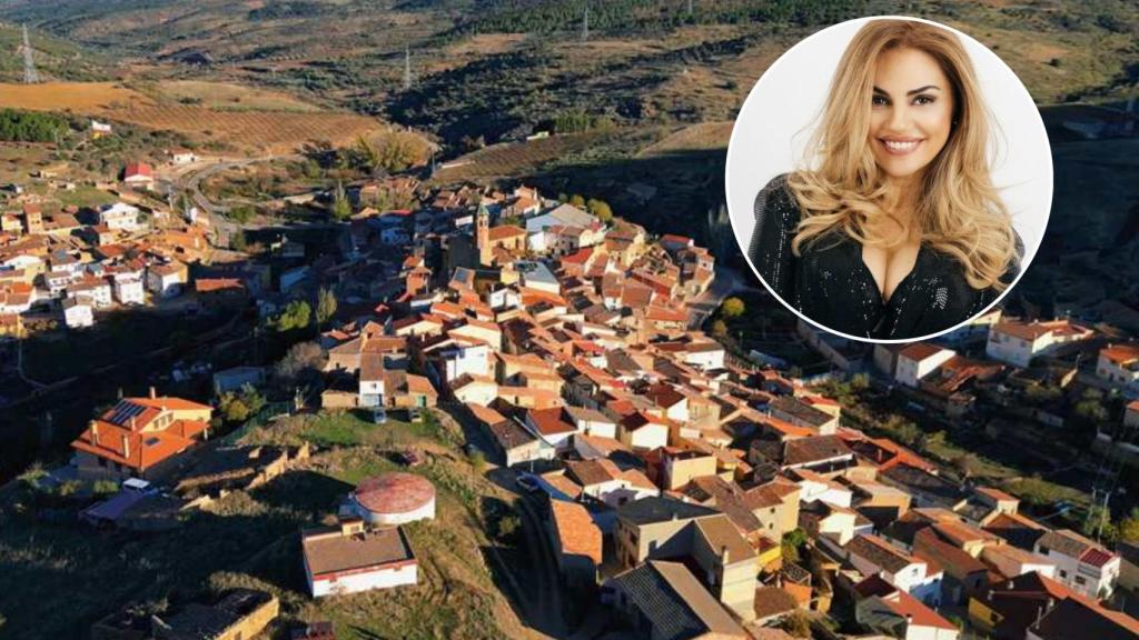 Montaje del pueblo aragonés con Sylvia Pantoja.