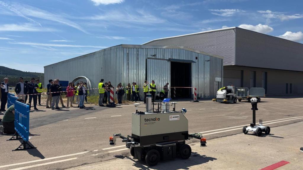 Demostración exterior acontecida este 7 de mayo en el Aeropuerto de Castellón.