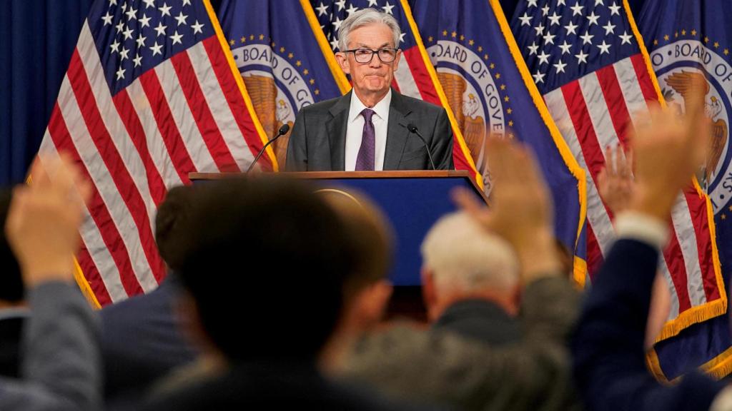 El presidente de la Fed, Jerome Powell, durante una rueda de prensa.