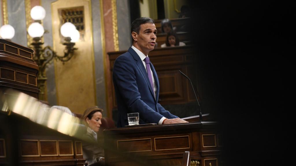 El presidente del Gobierno, Pedro Sánchez, este miércoles en el Congreso de los Diputados.