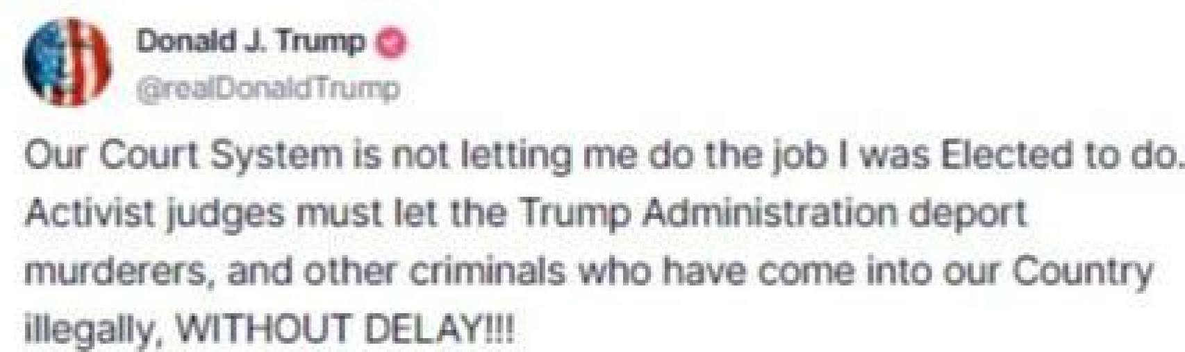 Tweet de Donald Trump