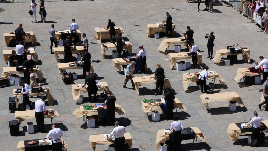 Concurso de Cocina con Ibérico en la Plaza Mayor de Salamanca