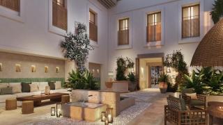 Infografía de la propuesta de intervención en el hotel de los Montes de Málaga.