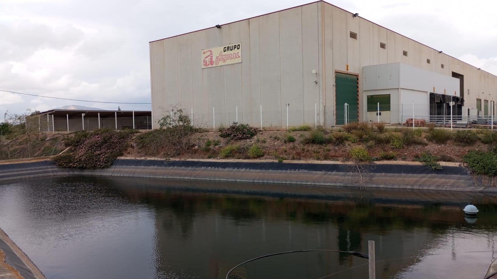 La balsa de riego inspeccionada por los buzos del GEAS.