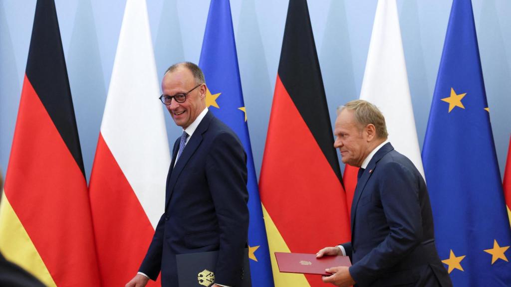 El canciller alemán, Friedrich Merz, se reunió este miércoles con el primer ministro polaco, Donald Tusk, en Varsovia.