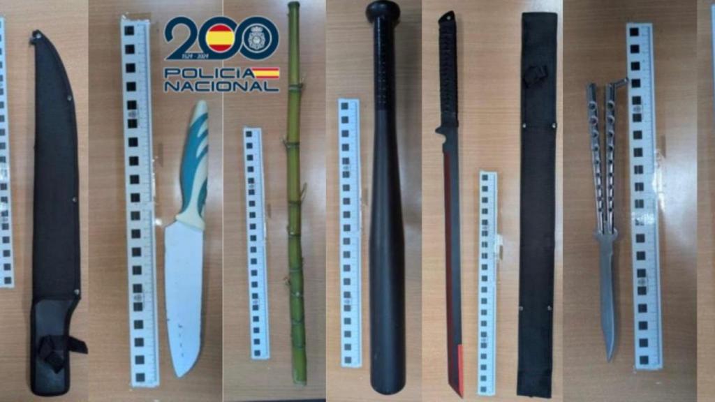 Las armas intervenidas a los dos jóvenes