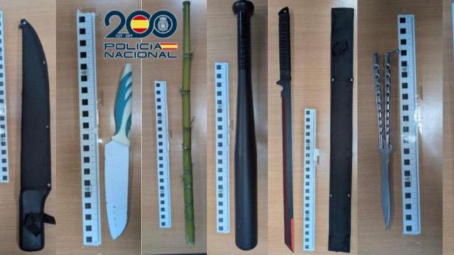 Las armas intervenidas a los dos jóvenes