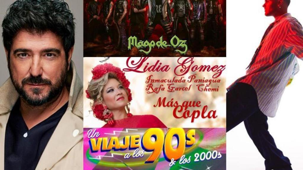 Cartel de los conciertos de la Fiesta del Vino.