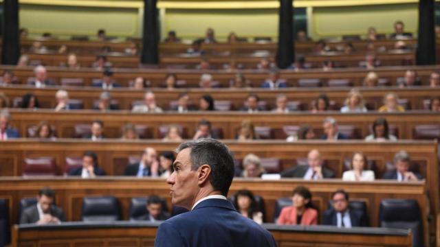 El presidente del Gobierno, Pedro Sánchez, en el Congreso de los Diputados.