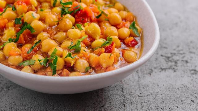 Un plato de garbanzos