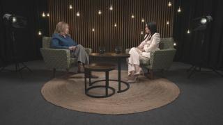 Eva Casanueva, junto a Cruz Sánchez de Lara en el programa.