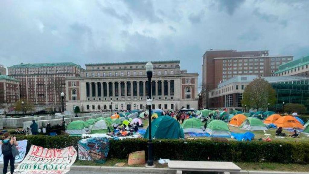 Protestas en la Universidad de Harvard.