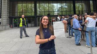 Mireia Miranda, después de elegir la especialidad que va a estudiar.