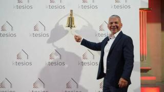 Henry Gallego, CEO de Ktesios, en el toque de campana de la socimi.