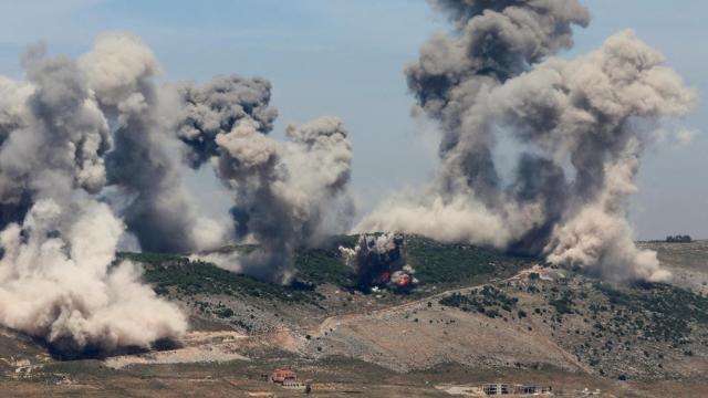 Imagen del bombardeo de Israel sobre Líbano este jueves.