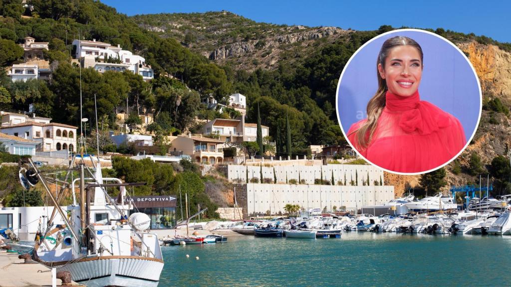 Pilar Rubio y una imagen de Jávea.