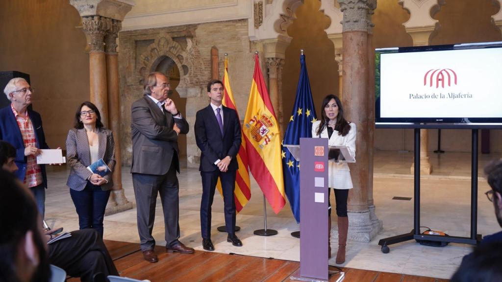 La presidenta de las Cortes, Marta Fernández, este miércoles.