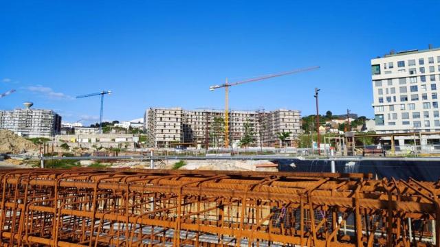 Zonas de Xuxán, en A Coruña, donde se construyen viviendas.