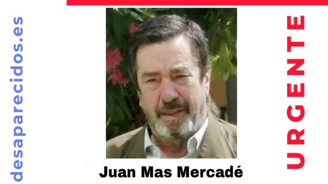 Juan Mas Mercadé, persona desaparecida en Ourense