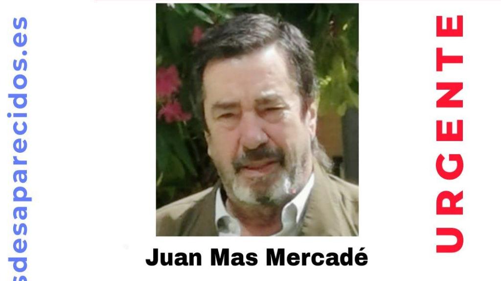 Juan Mas Mercadé, persona desaparecida en Ourense