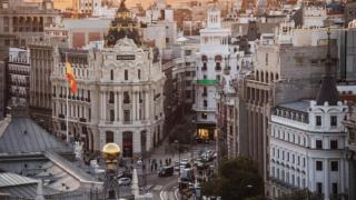 Vista de la Gran Vía de Madrid.
