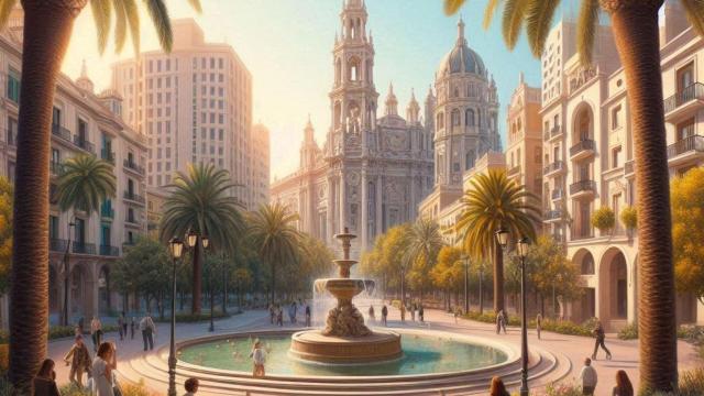 Así será la ciudad de Xàtiva dentro de 10 años, según la IA. Microsoft